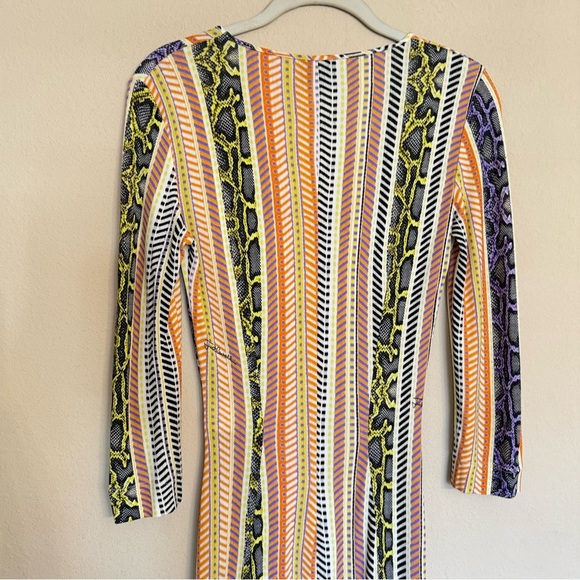 Just Cavalli Made in Italy Dress Multi Color Snakeskin Print Size 36 (US XS / 2) - Picture 8 of 16